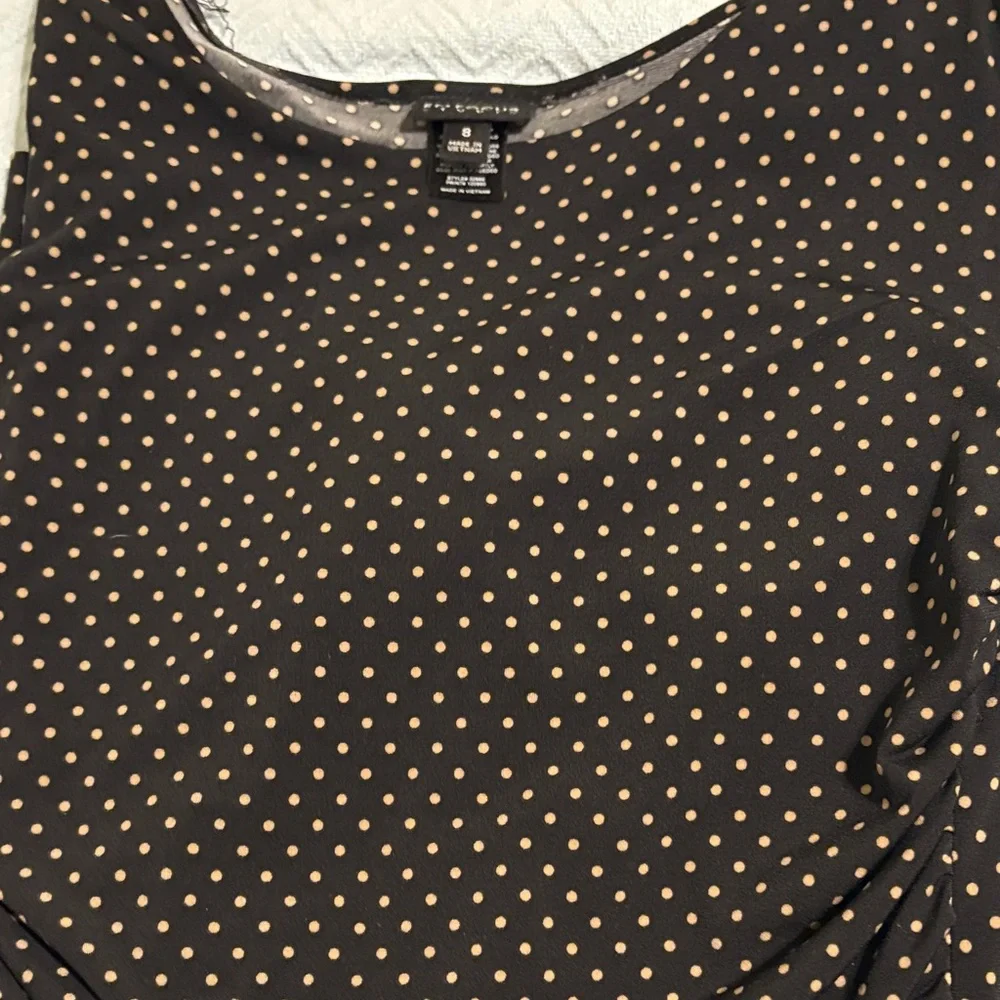 Black and Tan Polka Dot Dress - Picture 3 of 4